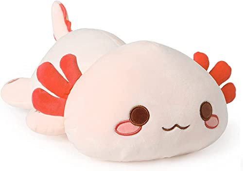 shownicer Plüschtier Axolotl Stofftier Kawaii Salamander Plüsch, Axolotl Kuscheltier Plüschkissen Spielzeug, Wurfkissen, Katze Plüsch Kissen, Schmusetier Geschenk Gefüllt für Kinder Mädchen Jungen
