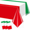 Einweg-Tischdecke aus Kunststoff, italienische Flagge, rechteckige italienische Tischdecke für Familientreffen, Weihnachtsfeiern, Dekorationen und Partyzubehör, 137 x 274 cm, 3 Stück