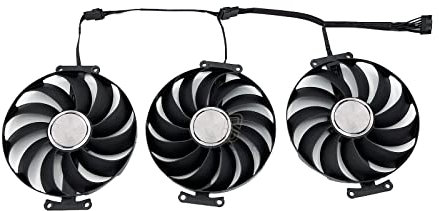 SISS Grafikkartenlüfter 95mm T129215SU for ASUS ROG Strix OC GeForce RTX 3080 Ti 3070 3060 Ti 3070 Ti 3080 3090 RX 6900 XT 6700 XT 6800 GPU Card Cooler Fan, Video Card Cooling Fan (4)