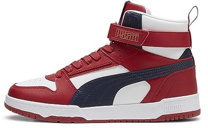 PUMA RBD Game, Sneaker Unisex Adulto, White-New Navy-Club Red, 39 EU