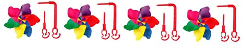 CLISPEED 4 Sätze Fahrrad Windmühle Rotierendes Windrad-ornament Windräder Für Scooter Lenker Windrad Blumen-windrad Am Lenker Fahrraddekorationen Für Kinder Dreirad Pvc Handhaben Baby