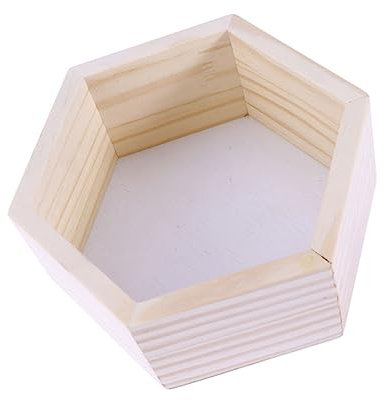 Cabilock Holzregal Sechseckig Sechseckiger Holzständer Blumentopfregal Wandmontierte Regale Wabenwandregale Wohnkultur Wandmontiertes Holz Pflanzenregal Hölzern Weiß Wandbehang Bambus Kind