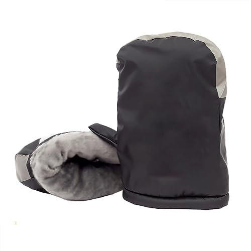 SJTJSPX Gants de Moto Hiver Manchons de Guidon Motorcycle Gants de Guidon de Moto Imperméables et Coupe-Vent Gants Thermique en Polaire Gants Chaud de Protection Poignets Vélo Cyclisme Scooter