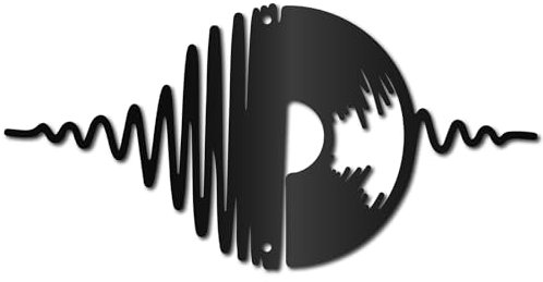 CREATCABIN Musikalische Metall-Wanddekoration,Eisen-Wandkunst,Schwarze Note,Hohle Skulptur,Wandkunst,Dekorschild,Hängende Dekoration Für Studio,Innen- Und Außenbereich,Wohnzimmer,Zuhause,Küche,30x15cm