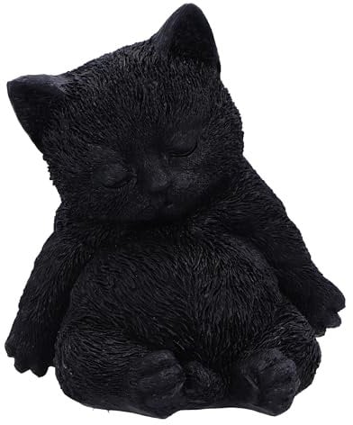 Nemesis Now Daydream 13 cm, Kunstharz, schwarz, Katzenfigur, Schwarze Katze, Ornament, Sammlerstück, Katzengeschenkware, gegossen aus feinstem Harz, fachmännisch handbemalt