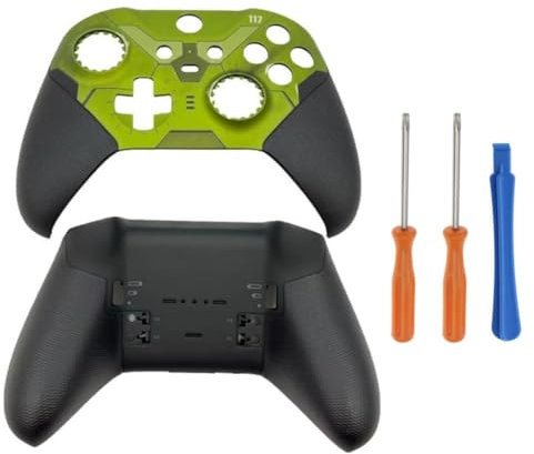Hzxkqmil Replacement Housing Shell Case for Xbox Elite Controller Series 2 - Limited Edition, Front Cover Faceplate & Bottom Shell with Screwdriver Tools