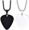 OFFSCH 2 Stück Gitarrenplektrum Edelstahl Halskette Edelstahl Plektrum Halskette Gitarren Plektrum Halskette Plektrum Pullover Plektrum Anhänger Halskette Kreative Halskette