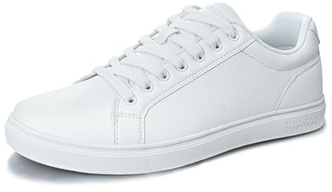 Perry Ellis Mens Casual Dress Fashion Sneakers, White (9 Medium, Adult)