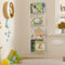 BBLIKE Kinder Bücherregal Wand Weiß - Wandregal Kinderzimmer mit 4 Ablagen, Metal kinderregal für Buchaufbewahrung, 131CM Höhe Regal für Spielzimmer Wohnzimmer Leseecke (Metallschicht)