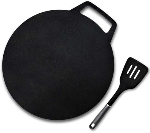 Hercules Knives Non-stick Round BBQ Grill Pan Aluminum Round Budare Korean Round Griddle Grill Pan for Outdoor Camping Multifunctional Pan for Home Outdoor Stove (30 cm)