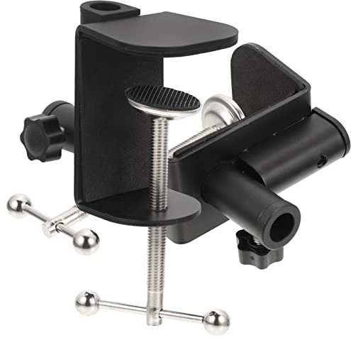 Toyvian 2pcs Adjustable Metal Desk Clamp for Table Lamp Microphone Stand Non- Design for Home Workstation Use Compatible Equipment