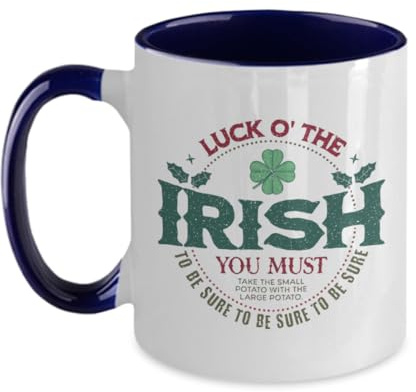 YIVXA Mug 11 oz Luck of The Irish Coffee Mug Gifts for Ireland Funny Novelty for Irish Husband Wife Girlfriend Boyfriend