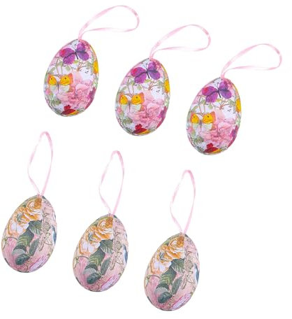 YiQinzcxg Set Von 6 Eier Hängen Orament Für Klassenzimmer Und Partys Saisonale Dekoration Handwerksbegeisterte Geschenk
