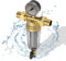 Mechanischer Rückspülfilter, Filterfeinheit 40 μm, Wasserfilter mit Manometer und selbstreinigendem Siebfilter, Filteroberteil aus Messing, Verhindert das Einspülen von Fremdkörpern (1)