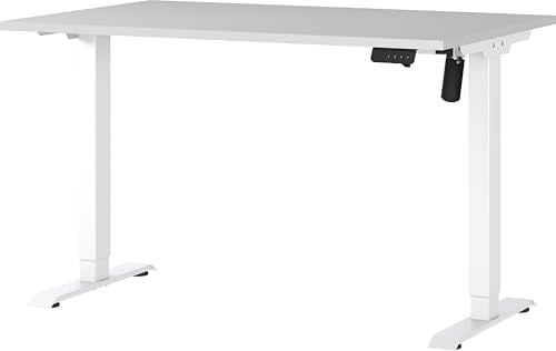 Germania Schreibtisch 8022-617, in Kaschmir/Weiß, elektr. höhenverstellbar, 120 x 119 x 80 cm (BxHxT)