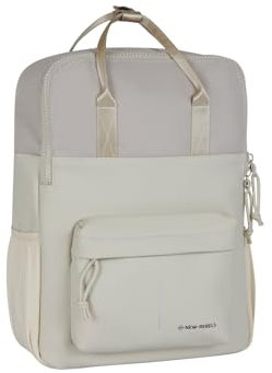 New Rebels Bruce Chicago Beige 17L Rucksack Wasserabweisend Laptop 14
