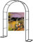 HSIRYAOHD Metall Gartenbogen robust Gartenhaus Gitter breit 120cm 140cm 180cm 240cm 350cm Hochzeit Rosenbogen Deko Stützständer Ballon, B 3m x H 2,2m