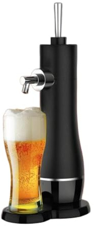 YRJCHCG Draft Beer Dispenser, Beer Foam Maker, Beer Draft System for Canned and Bottled, Beer Gifts for Men, Father's Day, Birthday, Black