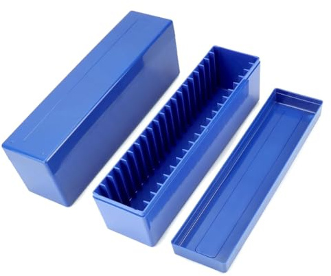 Aboiled 2Pcs Coin Slab Storage Box Compatible with 20 Slab Coin Holders, for Collectors Coin Storage Blue