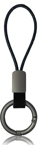 REMMUSSS Auto Porte-clé, Porte-CléS de Voiture en Cuir, Alliage de zinc durable et matériau PU