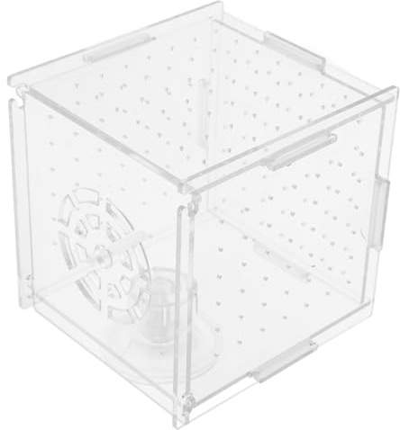 Alasum Aquarien Brutkasten Acryl Transparent mit Saugnäpfen 10x10x10cm Fischisolationsbox für Zucht und Hydroponik