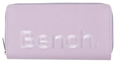 Noey & Lou Bench Damen Geldbörse XXL Portemonnaie Große Brieftasche Reißverschluss Clutch Münzörse (Flieder)