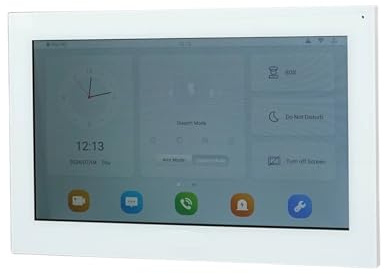 BJdfgE Moniteur d'intérieur numérique PoE(802.3af), 10 Pouces, Moniteur d'interphone vidéo, de Sonnette Filaire, VTH5341G-W VTH5341GW-W