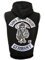 Sons of Anarchist Germany ärmellos Reißverschluss Stil Hoodie mit originalgetreuen, aufgestickten Aufnähern, Größen AnarchyS bis XXL (L)