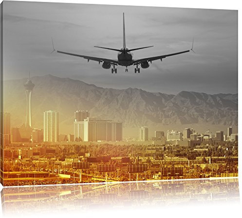Pixxprint Urlaubsreise nach Las Vegas, Größe: 60x40cm, Leinwandbild, fertig gespannt, Wandbild, Dekoration, Kunstdruck, kein Poster