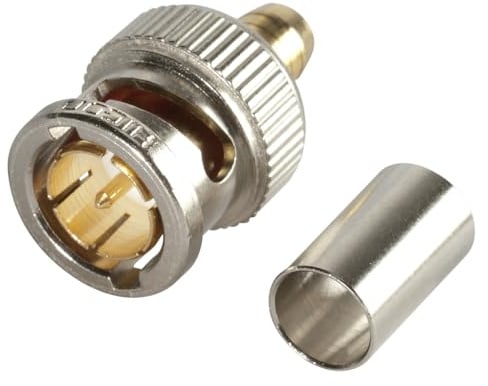 HICON Connector BNC Stecker HD-SDI 3G-SDI Video 75 ohm crimp vergoldet | BNC1.2/5.0HD