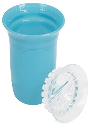 Nuby No Spill Edge 360 Tasse avec 1 bord en silicone, 12 + M, 300 ml - Lot de 2 (10643)
