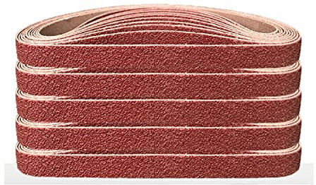 Nastri abrasivi in allumina,10 x 330 mm, per lucidare metallo, legno, 5 grane,6 x 40/80/120/180/320, set di nastri abrasivi per levigatrice a nastro (30 pezzi)-FEIHU