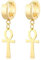 Ewiges Kreuz Ägypten Cleopatra Ohrringe Für Männer Schmuck Antique Black Edelstahl Ägyptische Königin Ankara Earing
