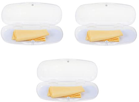 minkissy Hardcase Brillenetui 3 stücke Tragbare Hartschale Brillenetui Sonnenbrillen Etui Brillenetui mit Brillenputztuch Etui für Brillen und Sonnenbrille