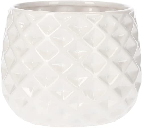 KOTARBAU® Keramik-Blumentopf Übertopf Ø 13 cm für Blumen Pflanzen Weiß