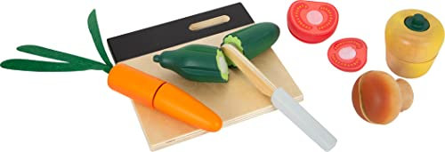small foot Schneide-Set Gemüse fresh aus Holz, Lebensmittel für Kinderküche, Rollenspielzeug ab 2 Jahren, 12329