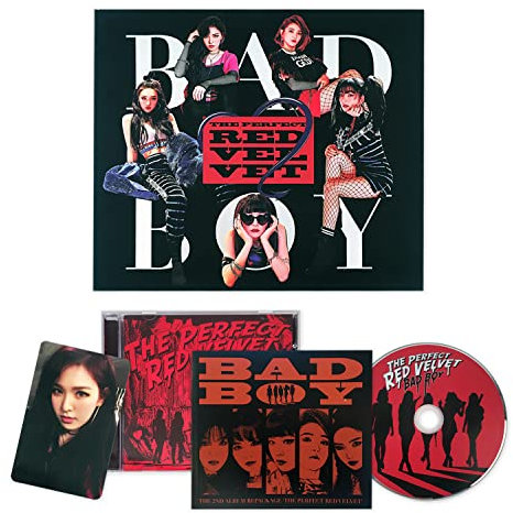 RED VELVET - 2nd Album Repackage [The Perfect Red Velvet] Sleeve Box + Jewel Case + CD + Lyrics Book + Photo Book + Random Card + 2 Pin Button Badges + 4 Extra Photocards