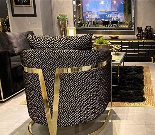 Design Sessel Luxus Klassische Modern Lehn Textil 1 Sitzer Möbel Einsitzer Sofa
