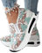 Rianpesn Zapatillas con Plataforma para Mujer - Zapatillas con cuña y Plataforma,Zapatos sin Cordones Zapatos Malla Encaje Primavera Transpirable