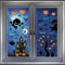 Halloween Fenêtre Autocollants, Decoration Halloween Autocollant, 9 Feuilles 121 Pièces Amovible Décorations d'Halloween Sticker - Citrouille, Yeux Lumineux, Fantôme, Chauve-Souris, Maisons Hantées