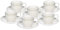Tognana Astrid, set 6 tazze caffè con piatto, new bone china, Bianco