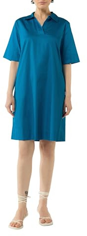 Comma Baumwollkleid mit Hemdkragen und Eingrifftaschen