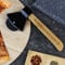 eBuyGB Personalised Pizza Cutter Axe with Any Text, Wooden Pizza Wheel Slicer Tool, Birthday, Father's Day Gifts