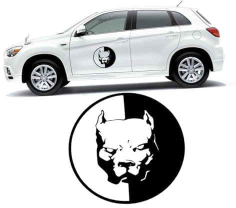 KICHOUSE Bull Dog Auto Aufkleber Computeraufkleber für Laptop LKW Laptop-Aufkleber Wände Autoaufkleber Pitbull-Aufkleber reflektierend Applikationen Superheld Bulldogge