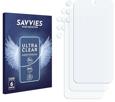 Savvies Schutzfolie für Samsung Galaxy A54 5G Enterprise Edition | (Display+Kamera) 6 Stück Transparenter Displayschutz Made in Germany Ultra-Klar Displayschutz-Folie
