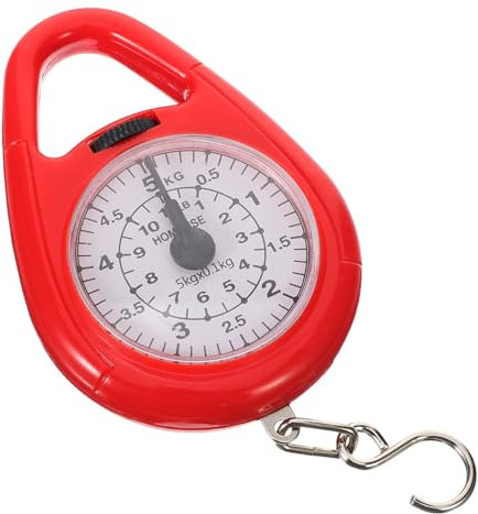 COSMEVIVI Federwaage Tragbar Mini-waage Für Gepäck Hängewaage Mit Tragkraft Reisegepäckwaage Einfach Abzulesen Angelwaage Inklusive Hakenzubehör