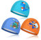 ZOCONE 3 Piezas Gorro Piscina Niño Tela Gorro Natación Niño con Dinosaurio Delfín Cocodrilo Dibujo Animado Gorros de Piscina Niños Elásticos Gorro Natacion Impermeable para Niño Niña Chico