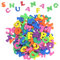 Neerow 390 Stück Moosgummi Buchstaben, Schaumstoff Buchstaben Aufkleber Bunt, Alphabet Selbstklebende Buchstaben Sticker für Schultüte Schulkind Kinder Schulanfang Einschulung