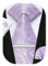 Enlision, Corbatas florales de cachemira de 8,5 cm para hombre, corbata formal de boda, clásica, floral, tejido jacquard, con gemelos, pañuelo de bolsillo y clip, morado claro, Taille unique