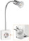 ledscom.de Steckdosenlampe LESCH Leselampe, chrom/weiß inkl. GU10 LED Lampe 5,4W, 510lm, 45°, warmweiß